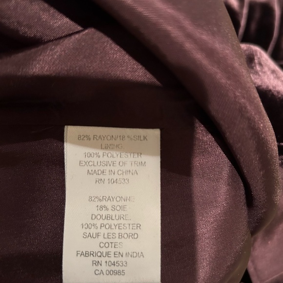 Nanette Lepore Ladies Purple Velvet With Sequins Dress Size Small - Picture 3 of 6